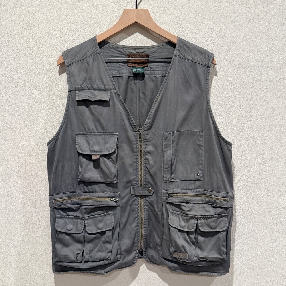 VINTAGE RALPH LAUREN‎ Men's Cargo Utility Vest Tactical 80s Outdoor Safari Large